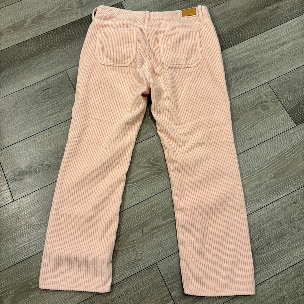 M.i.h. Jeans Pink Daily Drop Corduroy Crop Straight Leg Pant Size 31 - Picture 4 of 11